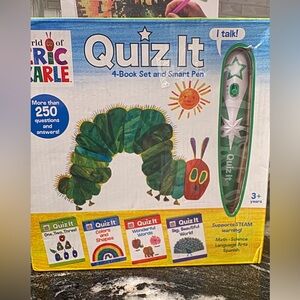 Eric Carle Quiz It. 4 book set & Smart Pen. Brand New. Excellent condition. STEM